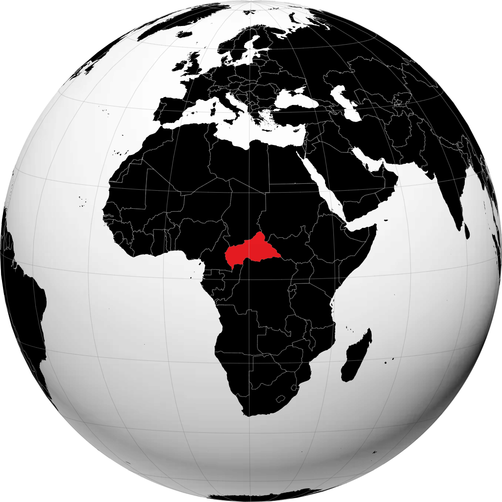 وسطی افریقی جمہوریہ کا کرہ ارض پر مظاہرہ